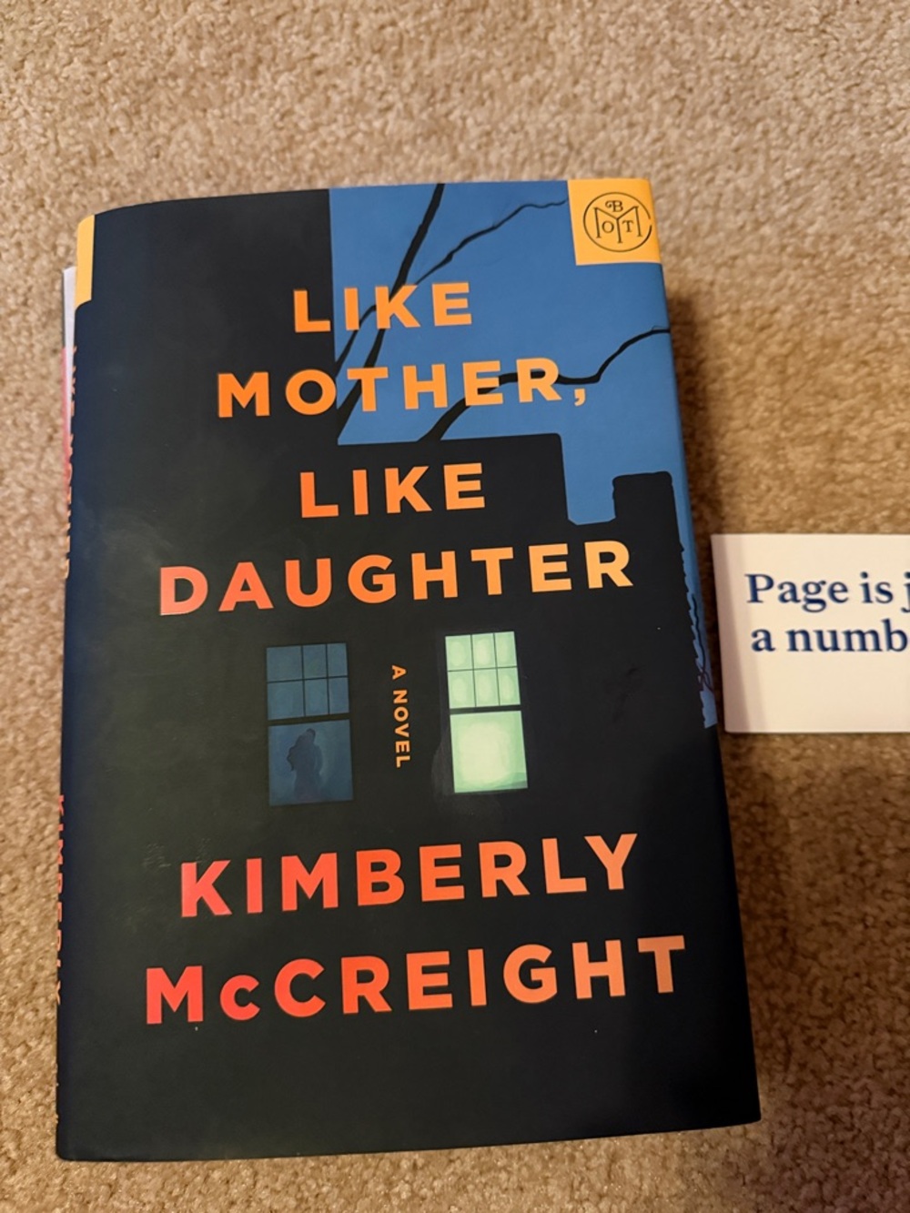 Like Mother, Like Daughter by Kimberly McCreight - Navy & Orange Hardcover